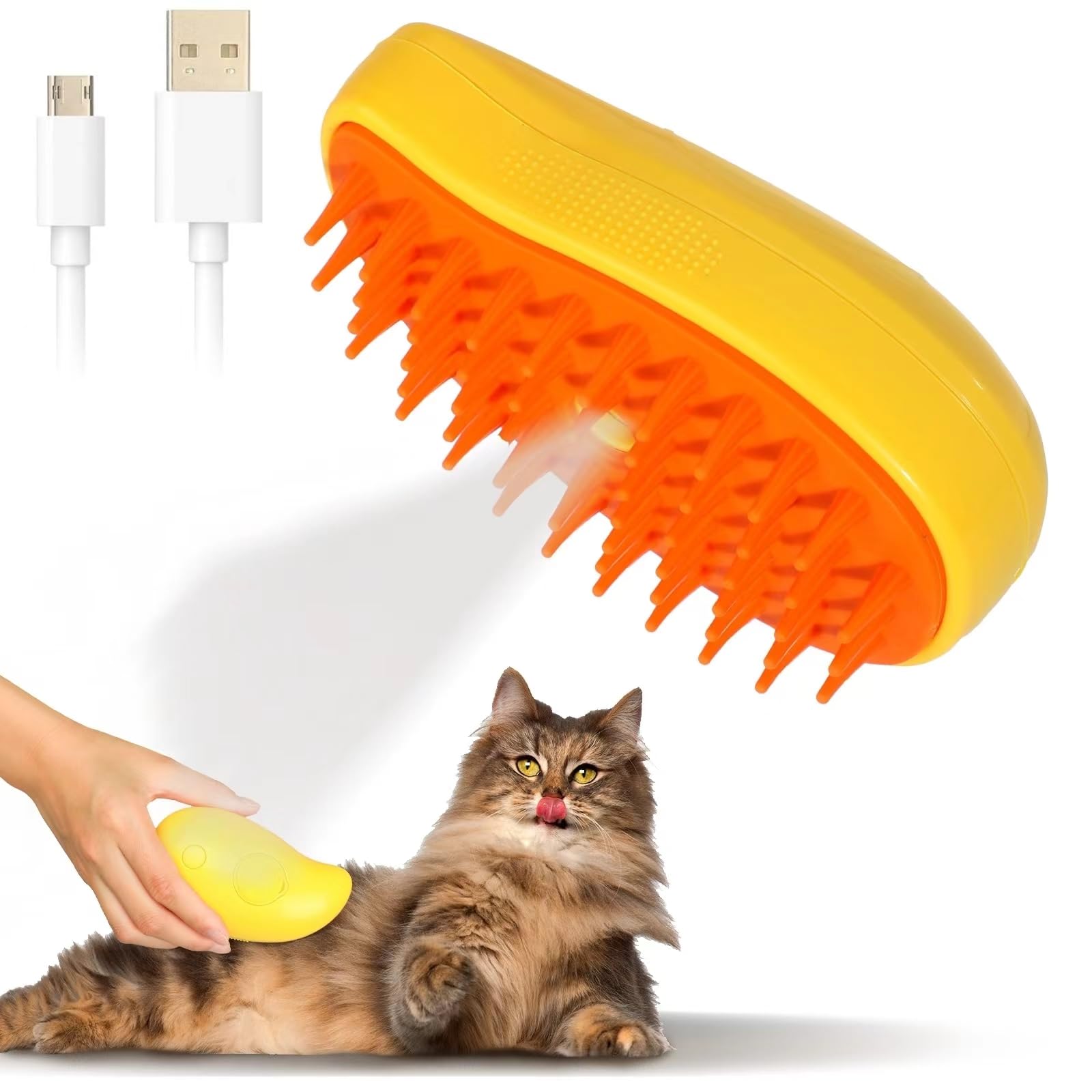 👉 3-in-1 Steam Pet Brush – Hair Remover & Grooming Tool